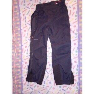 Marmot Womens  M 29 x 29 Black Nylon Zippered Pull-on Windbreaker Rain Ski Pant